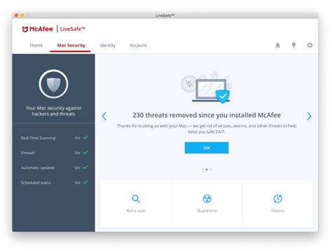 uninstall mcafee livesafe mac